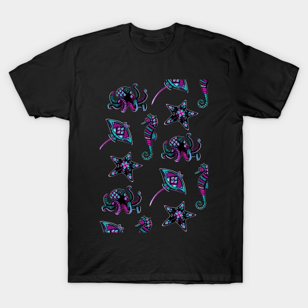 NEON OCEAN T-Shirt by ekkimu